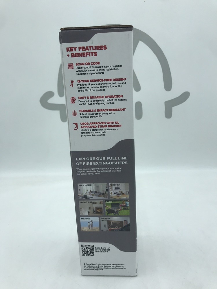 Kidde Fire Extinguisher for Vehicles, Cars, Single Use 5BC Basic 5