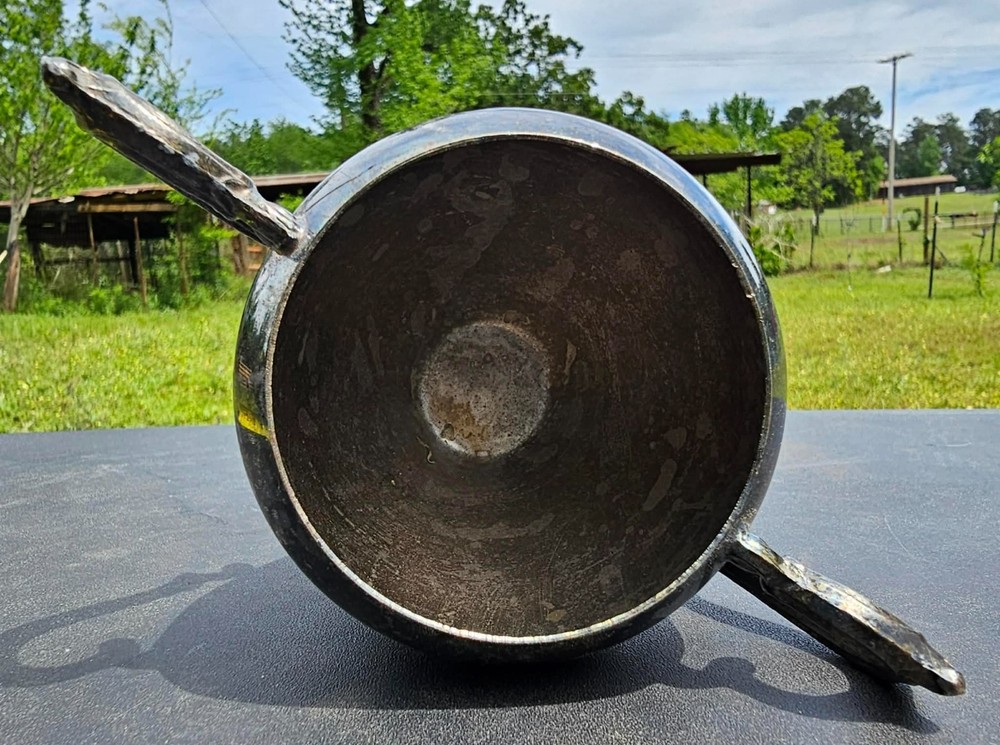 Vintage Silver Sugar Bowl Original Surface