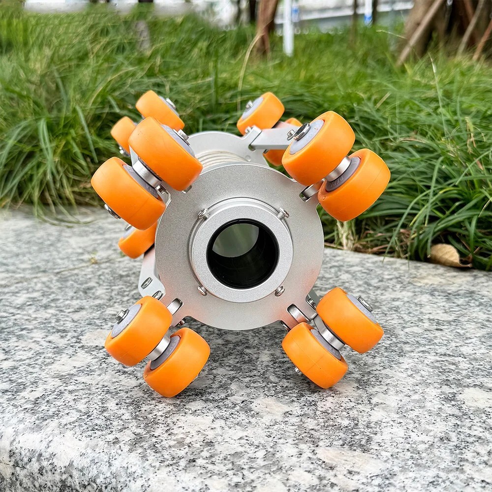 Sewer Endoscope Camera Crawler with Retractable Extension Bracket Guide Pulley