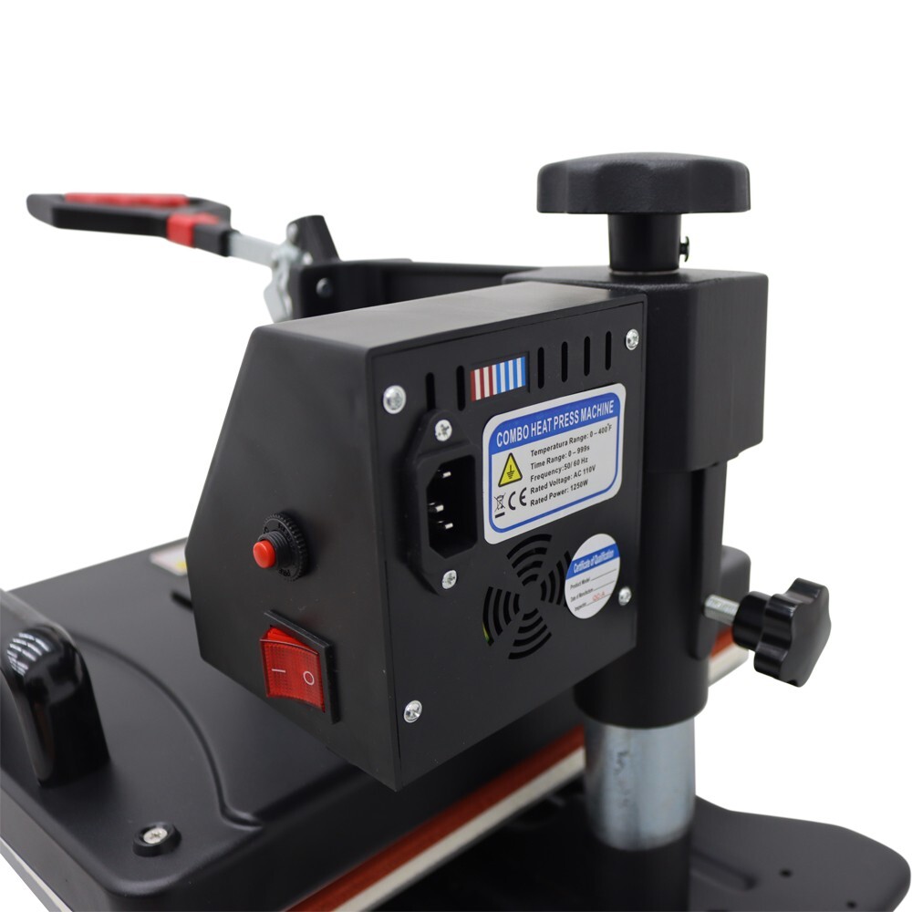 110V 6in1 Multi-function Heat Press Machine with Platen Press Tshirt Mug Plate