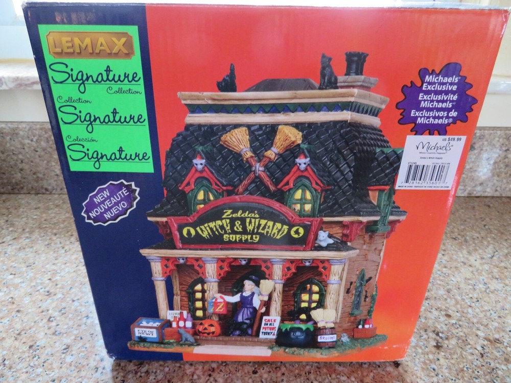 LEMAX SPOOKY TOWN " ZELDA'S WITCH & WIZARD SUPPLY " # 35601....NICE!