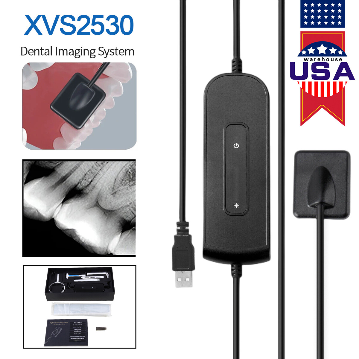 X-Ray Machine Unit + Dental Digital Imaging System RVG XRay Sensor Size 1.5