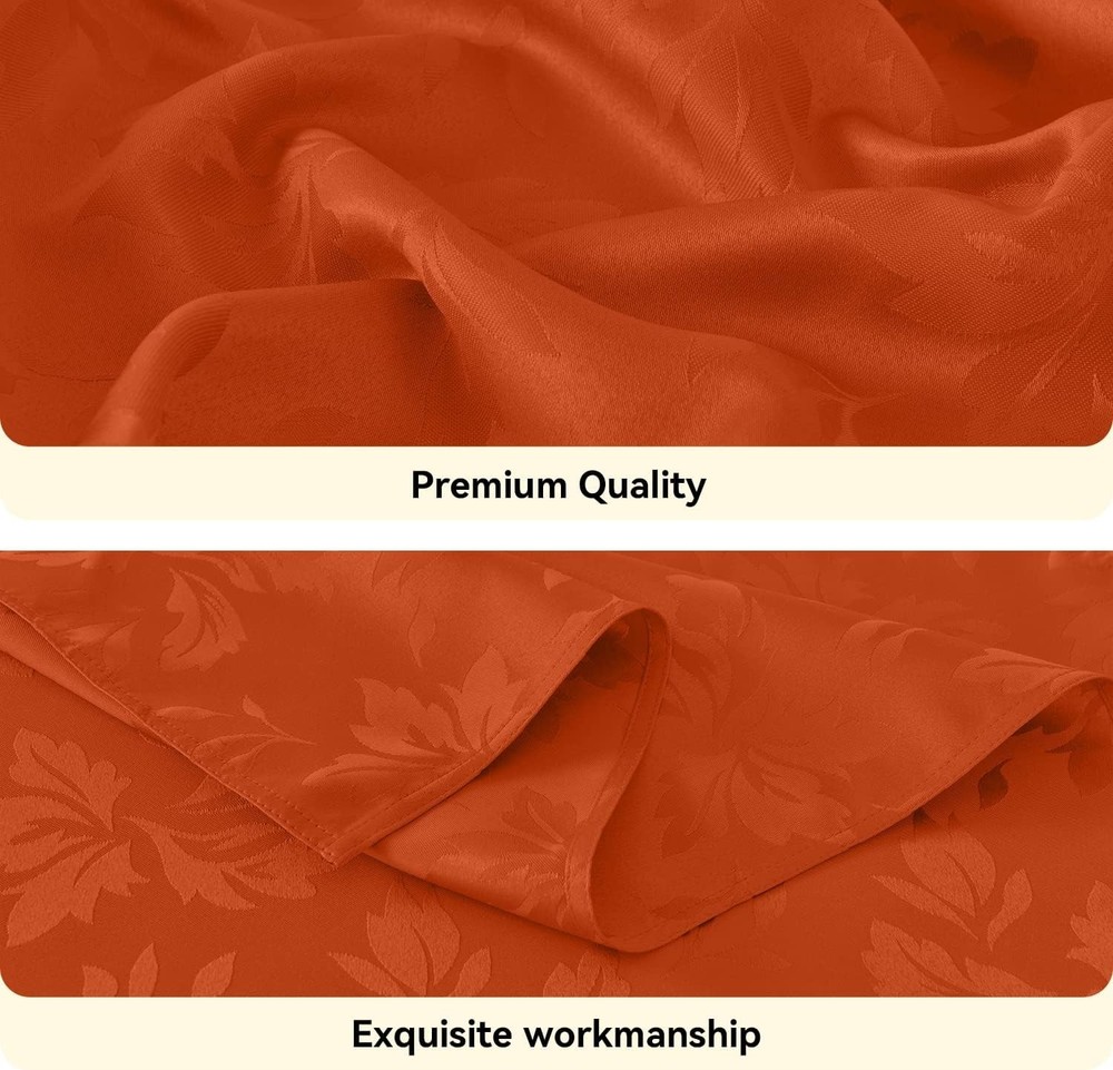 "Romanstile Fall Jacquard 52 x 70 (Rectangular), Maple - Burnt Orange "