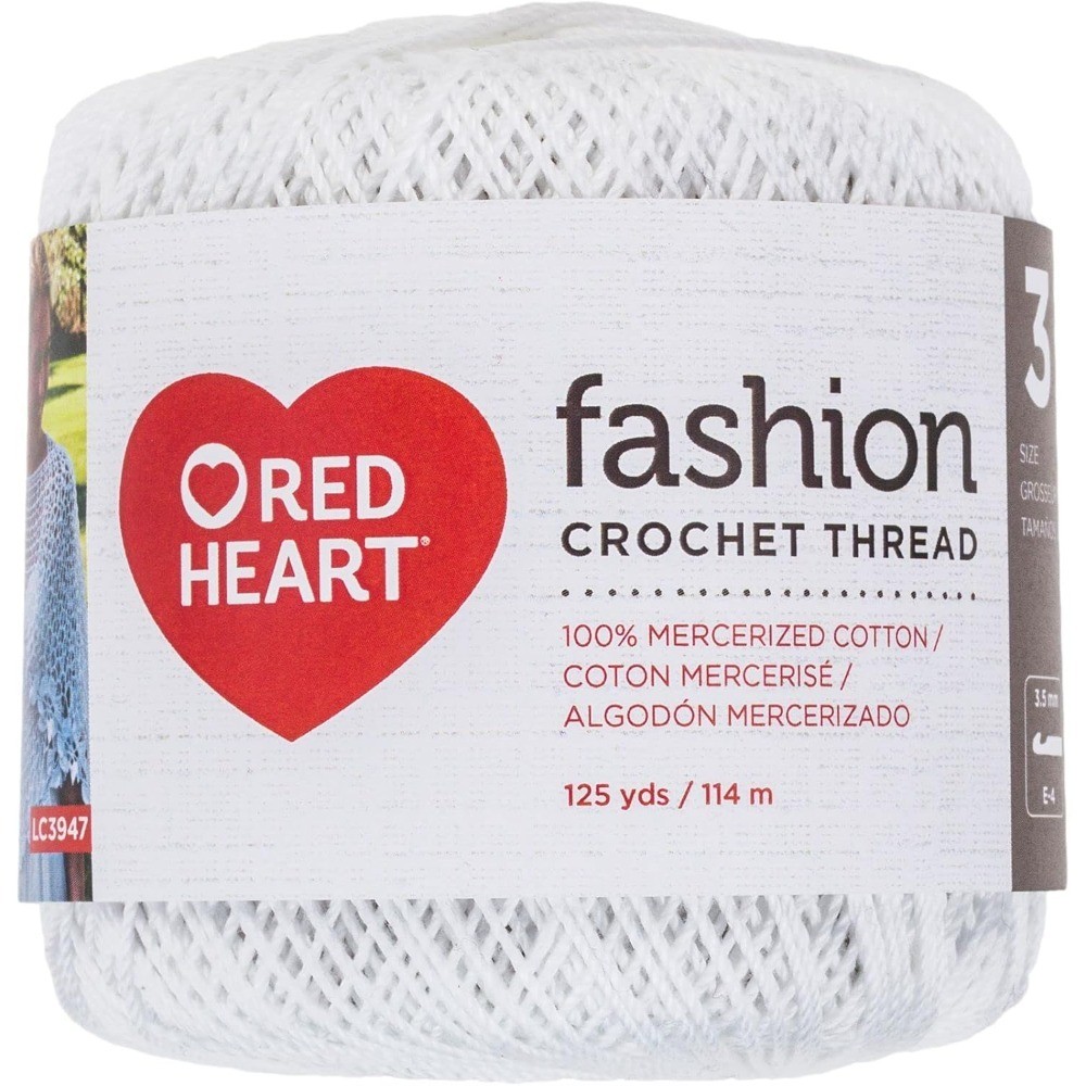 Crochet Thread Size 3 White for Knitting and Craft Projects