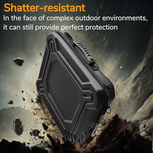 Starlink Mini Case-Durable PU Case with Custom Grooves Shoulder Strap & Handle