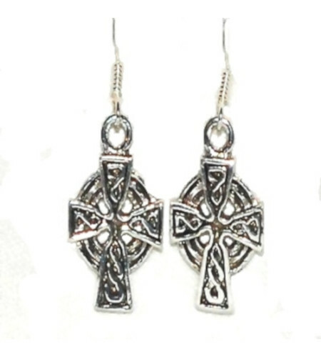 Sterling Silver Celtic Filigree Cross Dangle Earring