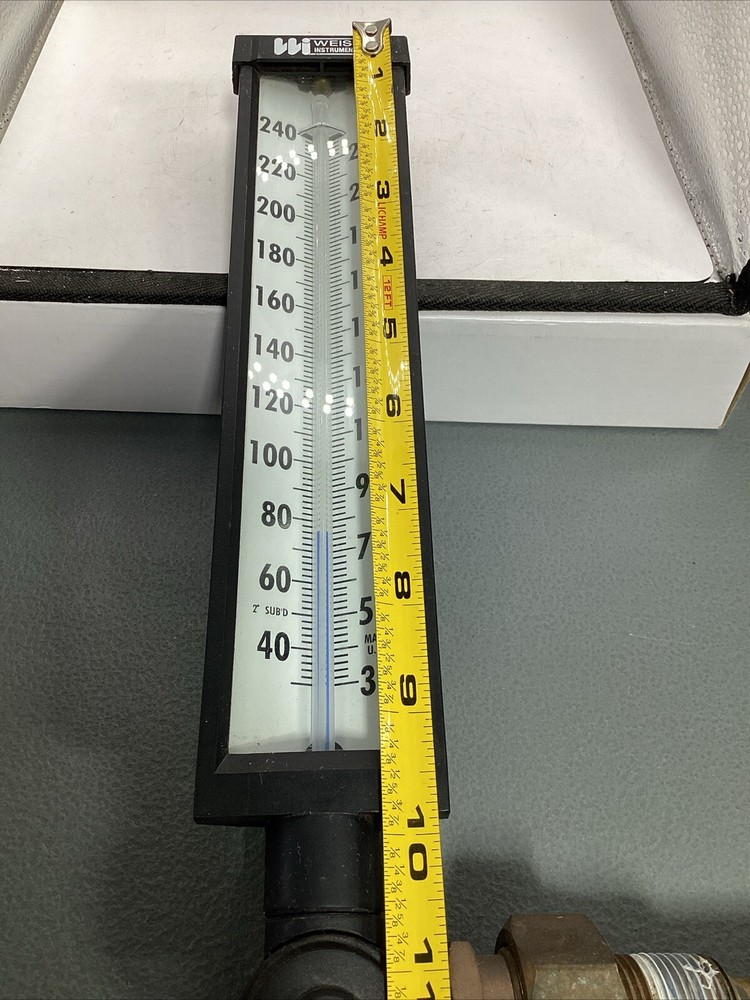 Weiss Instruments Thermometer 30F to 240F with Treaded Mounting Base