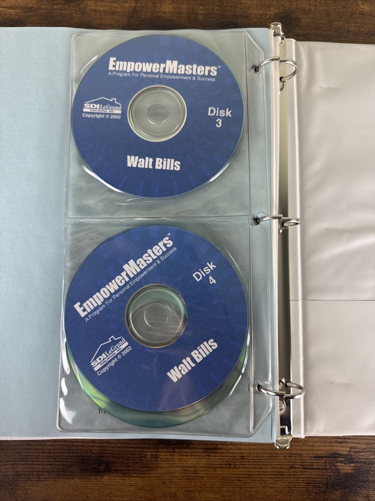 EMPOWER MASTERS ~ BY WALT BILLS ~ A PROGRAM FOR PERSONAL EMPOWERMENT 4CDS & BOOK