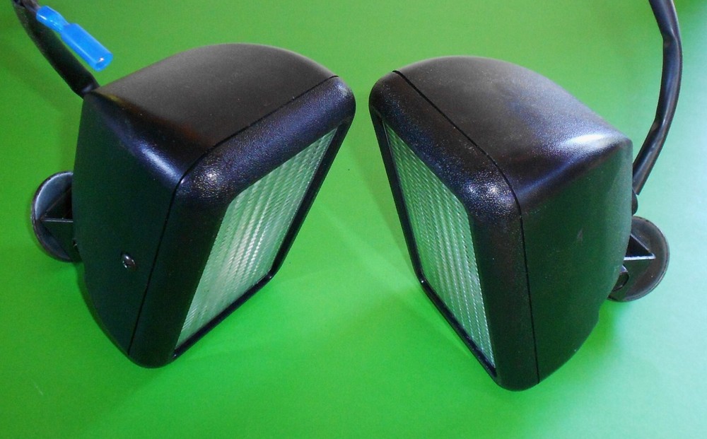 Vintage J.W. SPEAKER Rectangular LIGHTS 12 volt Rare End Mounts
