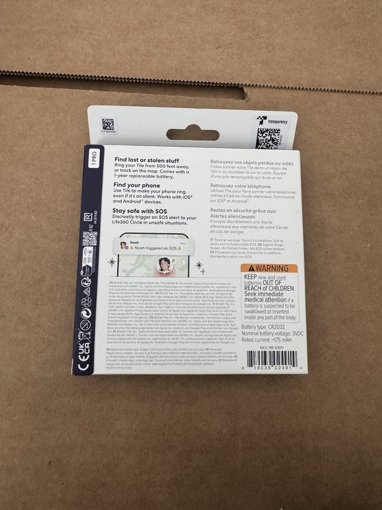 Tile PRO Life360 Pro Bluetooth Tracker Key Finder Locator iOS Android NEW