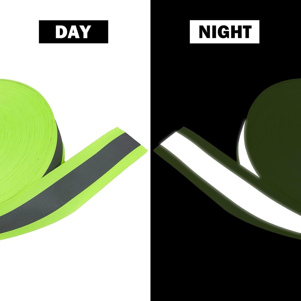 TCCFCCT High Visibility Reflective Tape Strip, 2'' Green 2cm reflective width