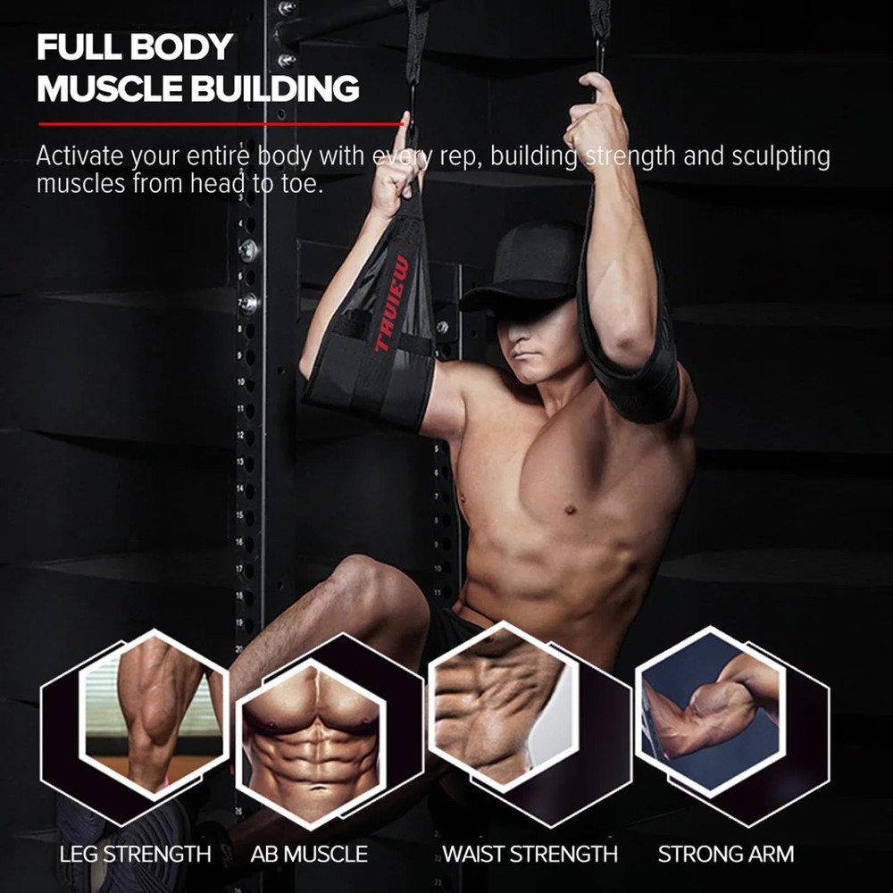 Ab Slings Straps for Pull Up Bar, Portable Arm Support, Hanging