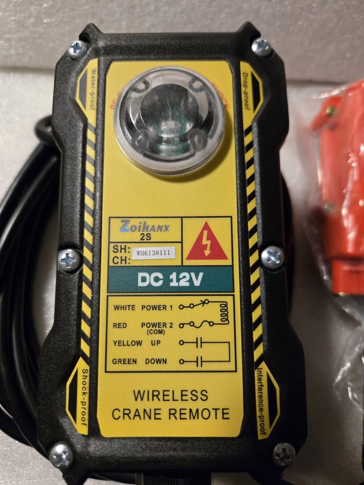 2 in 1 Crane Remote,12v 2 Buttons Wire Dump Trailer Remote Control, Wireless Cra