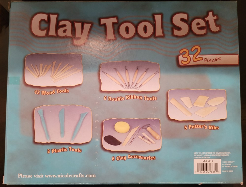 Clay Pottery Tools Sculpting Set 32 Pieces Carving Polymer Modeling Ceramic Art