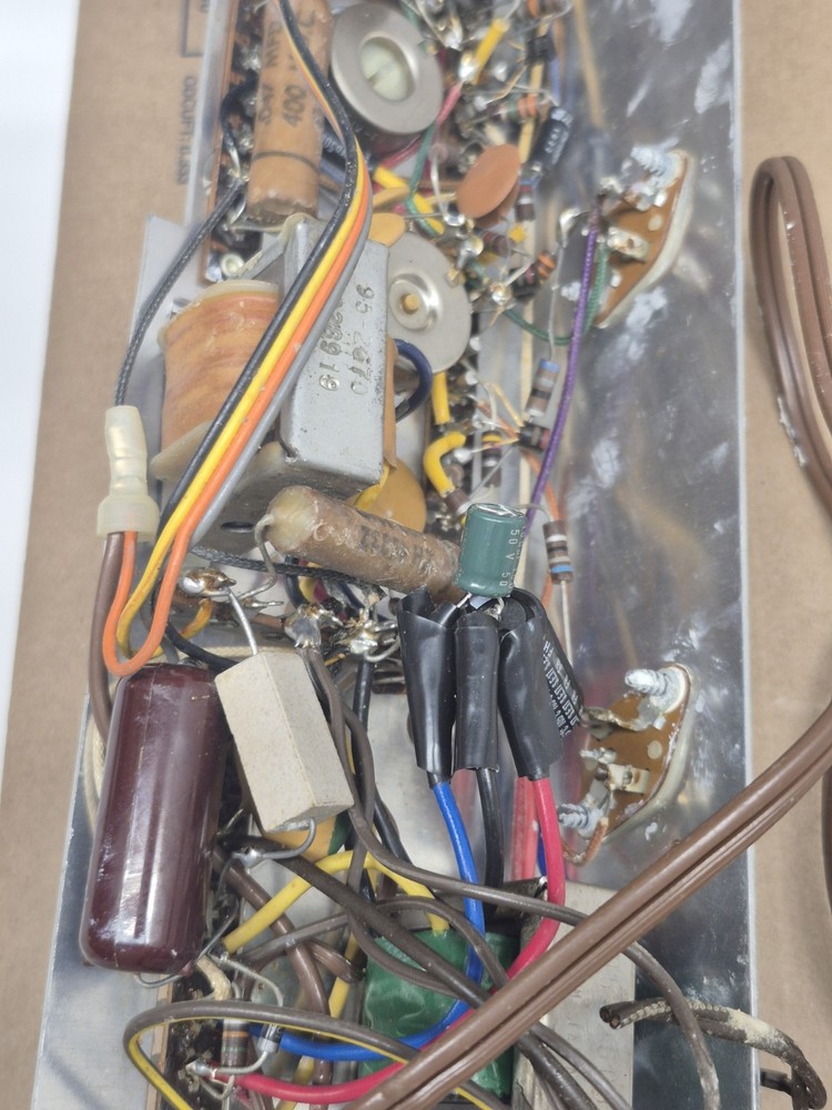 Vintage Amplifier Chassis With Knobs