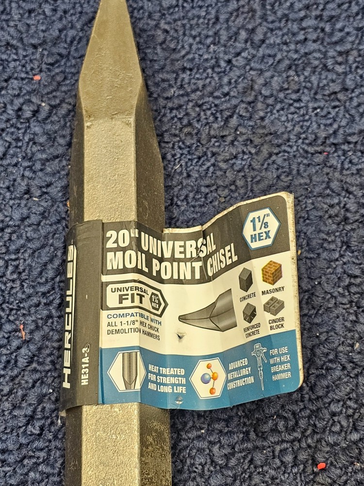 HERCULES 20 In. Universal Moil Point Hex Chisel 56930