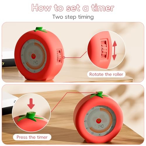 Digital Visual Timer for Kids with Protective Case Theme 299 Minute Tomato