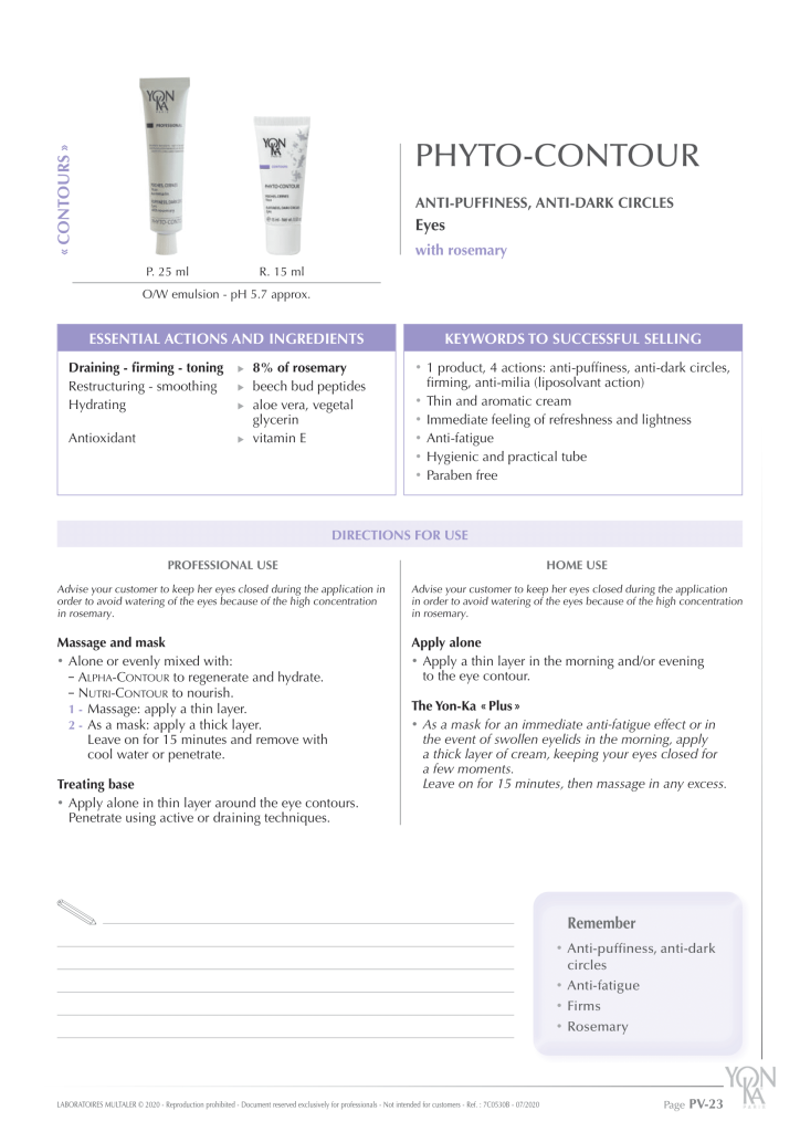 Yonka Phyto-Contour Eye Cream (0.88oz / 25ml) Pro Size / New IN BOX EXP 2026!