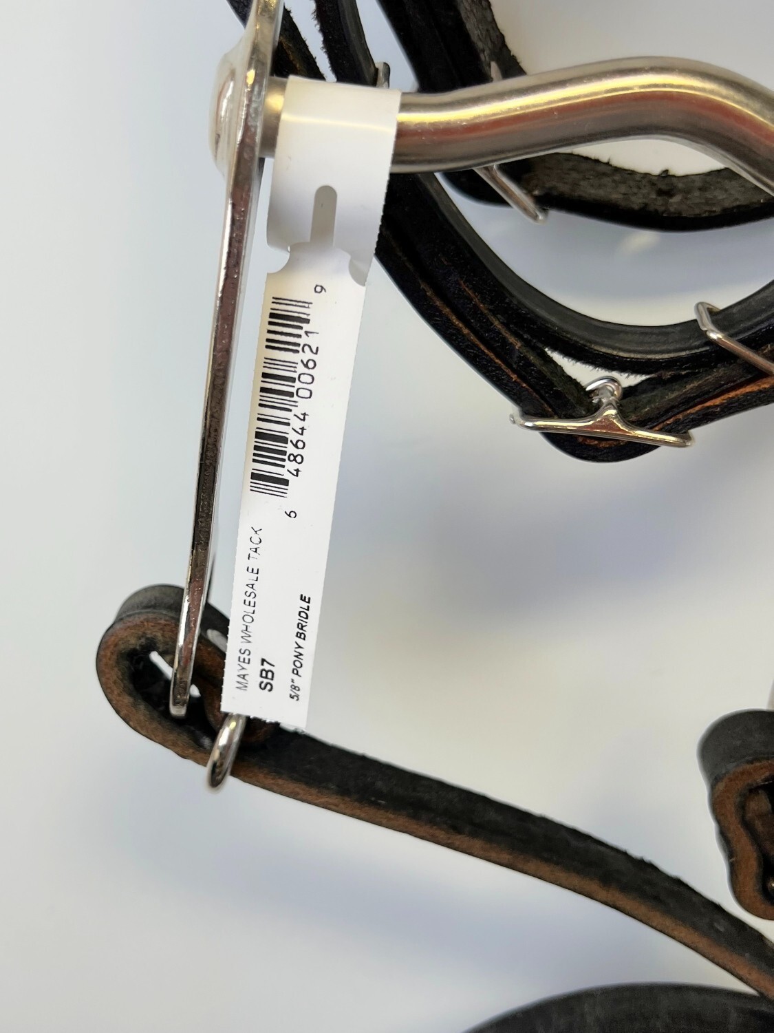 Pony 5/8" Leather Bridle, 4.5" Bit, Black Leather Reins