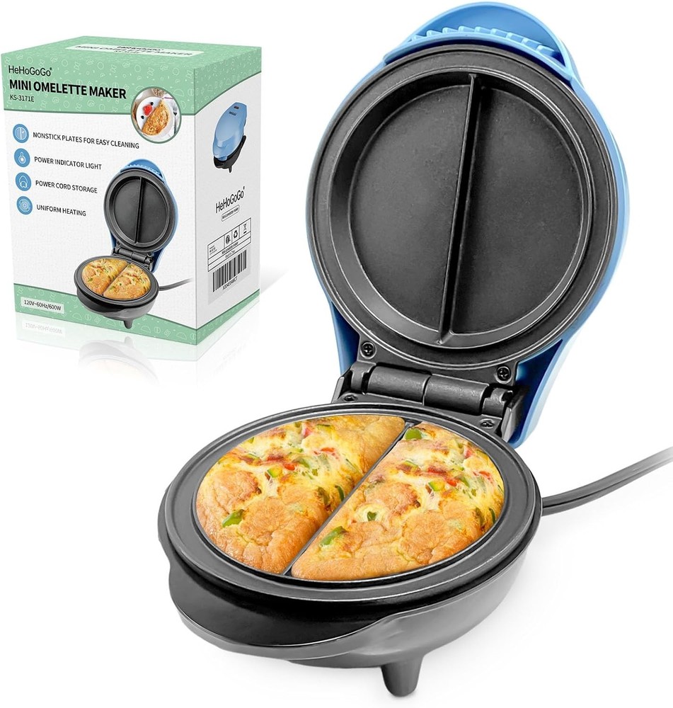 Mini Electric Omelet Maker Non-Stick Frittata Maker Dessert Maker Stainless Stee
