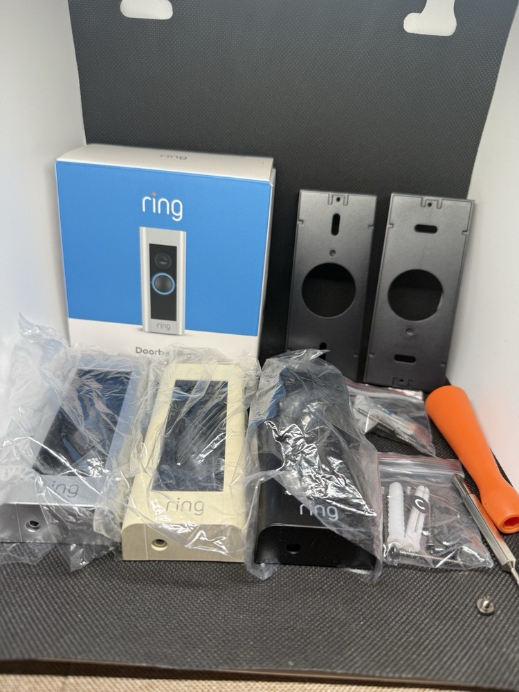 3x Faceplate Covers - Ring Doorbell Pro -Angle Brackets,Screws,Screwdriver