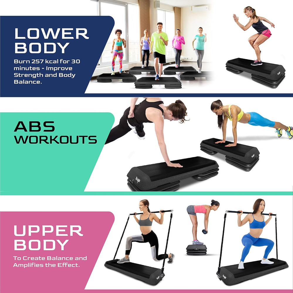 Multi-Functional Aerobic Step Platform Adapter/Versatile Stepper Platform with P