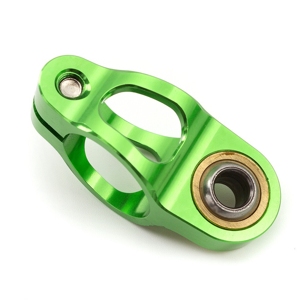 255mm Green CNC Steering Damper Linear Stabilizer Reversed Piston Universal