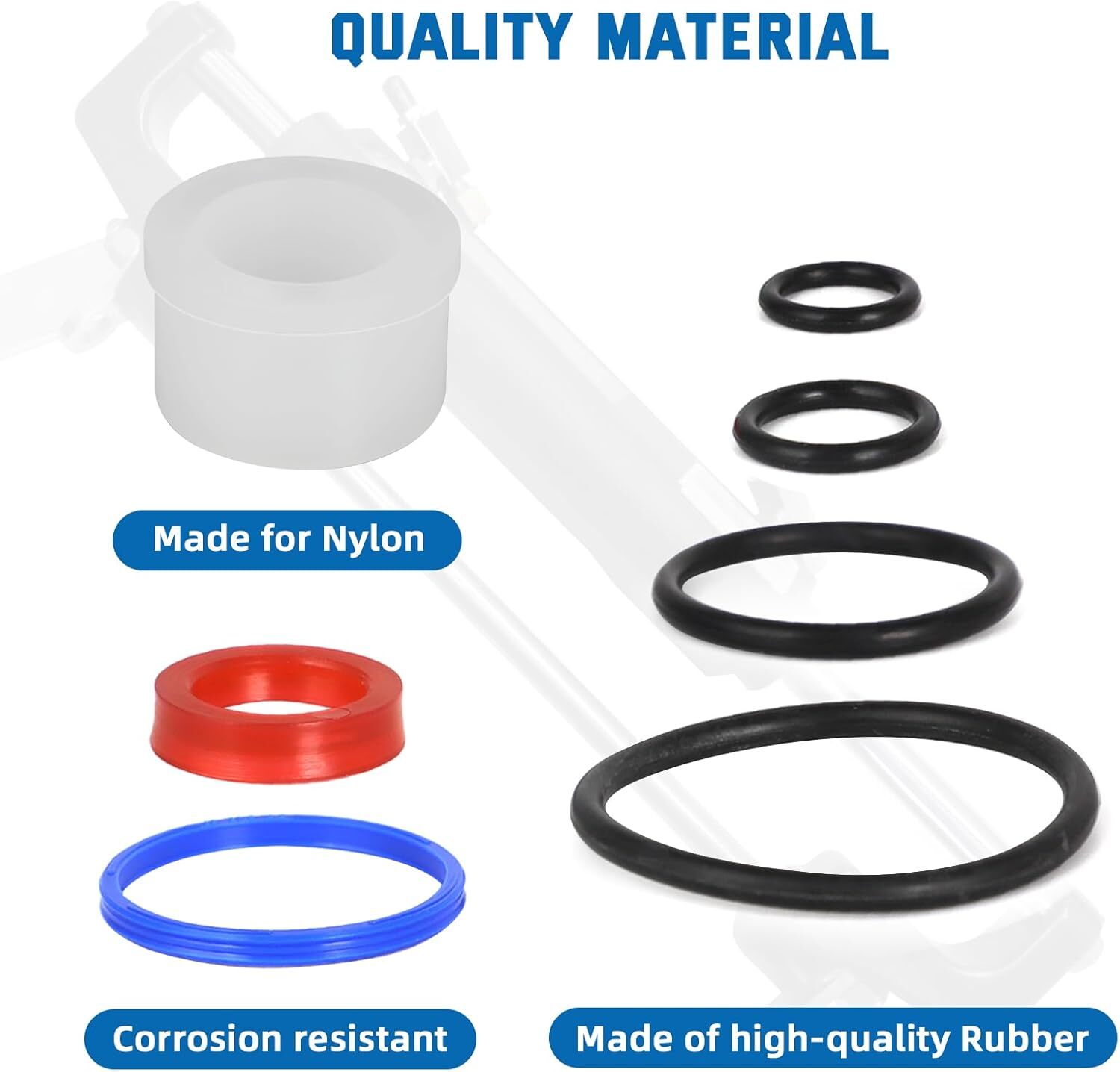 For Volvo Penta 3858128 SX Steering Actuator Rebuild Seal Kit with Piston Ring