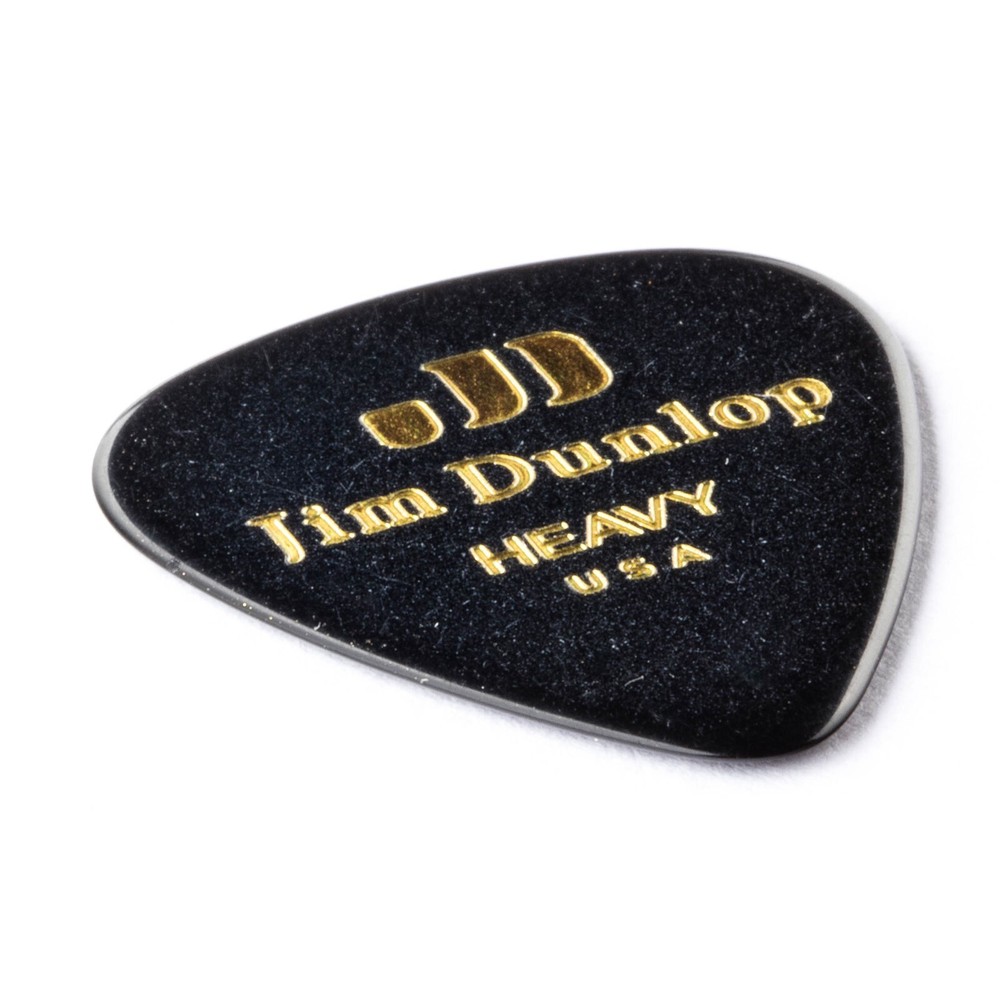 Dunlop Guitar Picks Classic Celluloid Heavy Black 12 Pack