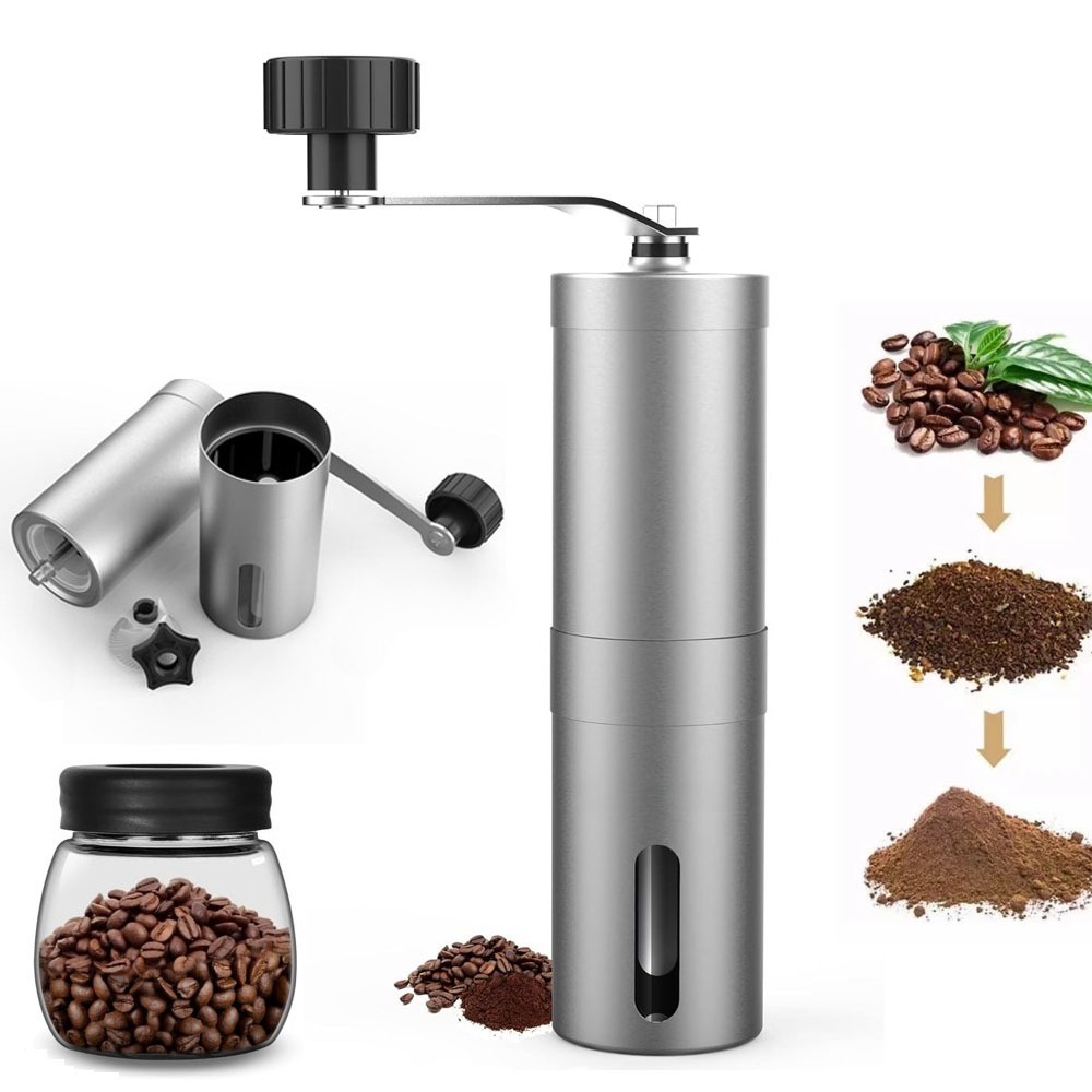 Manual Coffee Grinder with Ceramic Grinding Core, Adjustable Coarseness Settings