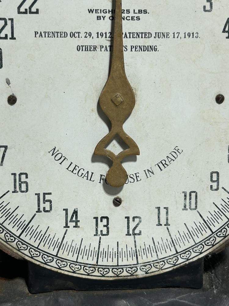 antique kitchen scale 25 pound #4 1912