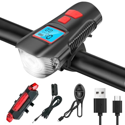 Super Bright 6-Bead LED Multi-Functional Waterproof Bicycle Light Set, USB