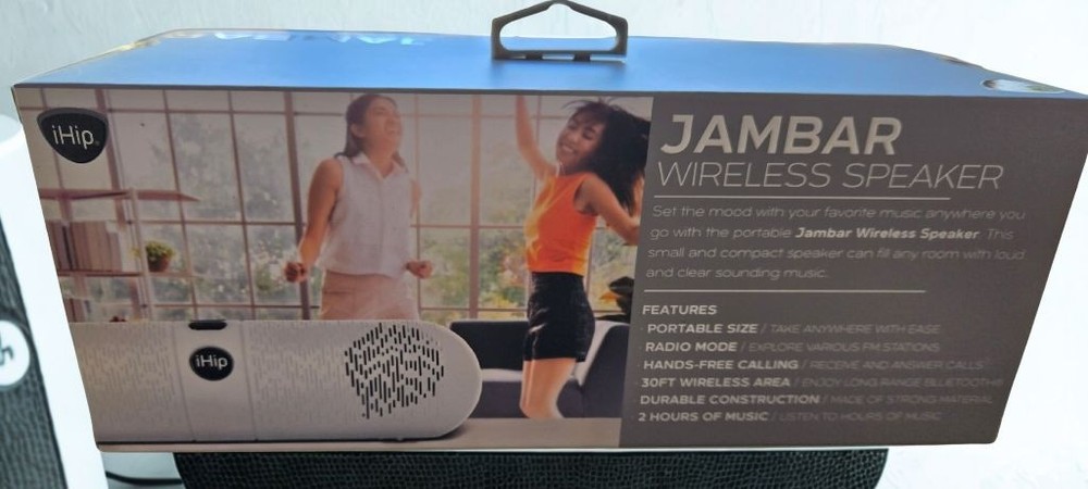 iHip Portable Speaker One Size White gray