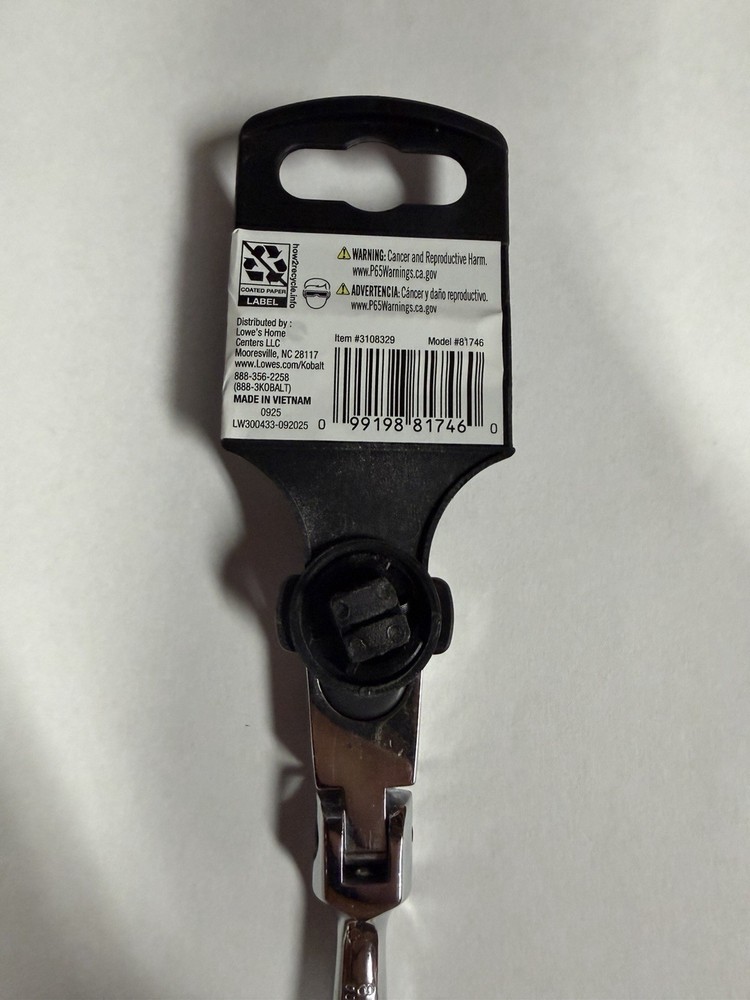 Kobalt Quick Release Flex-Head Ratchet 1/4-in