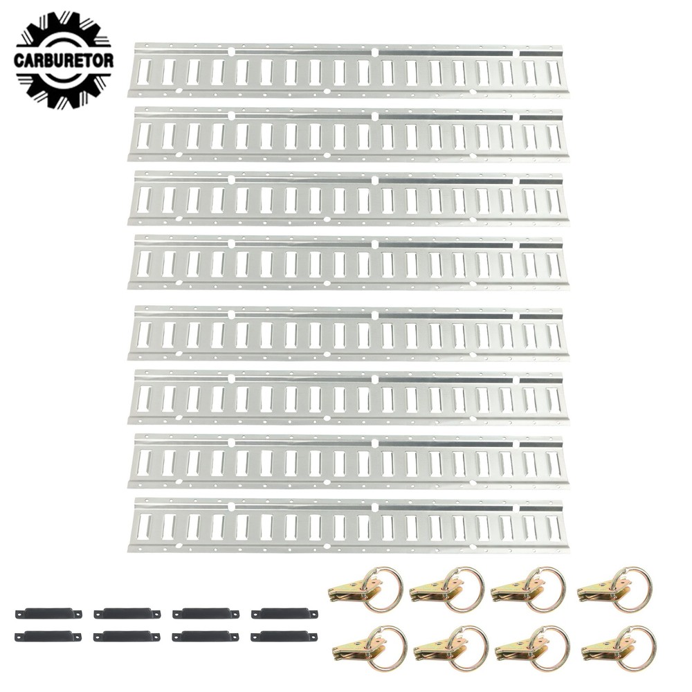 24 Pcs 3 Ft Silver E Track Rails Complete Kit With Mounting Hardware For Trucks