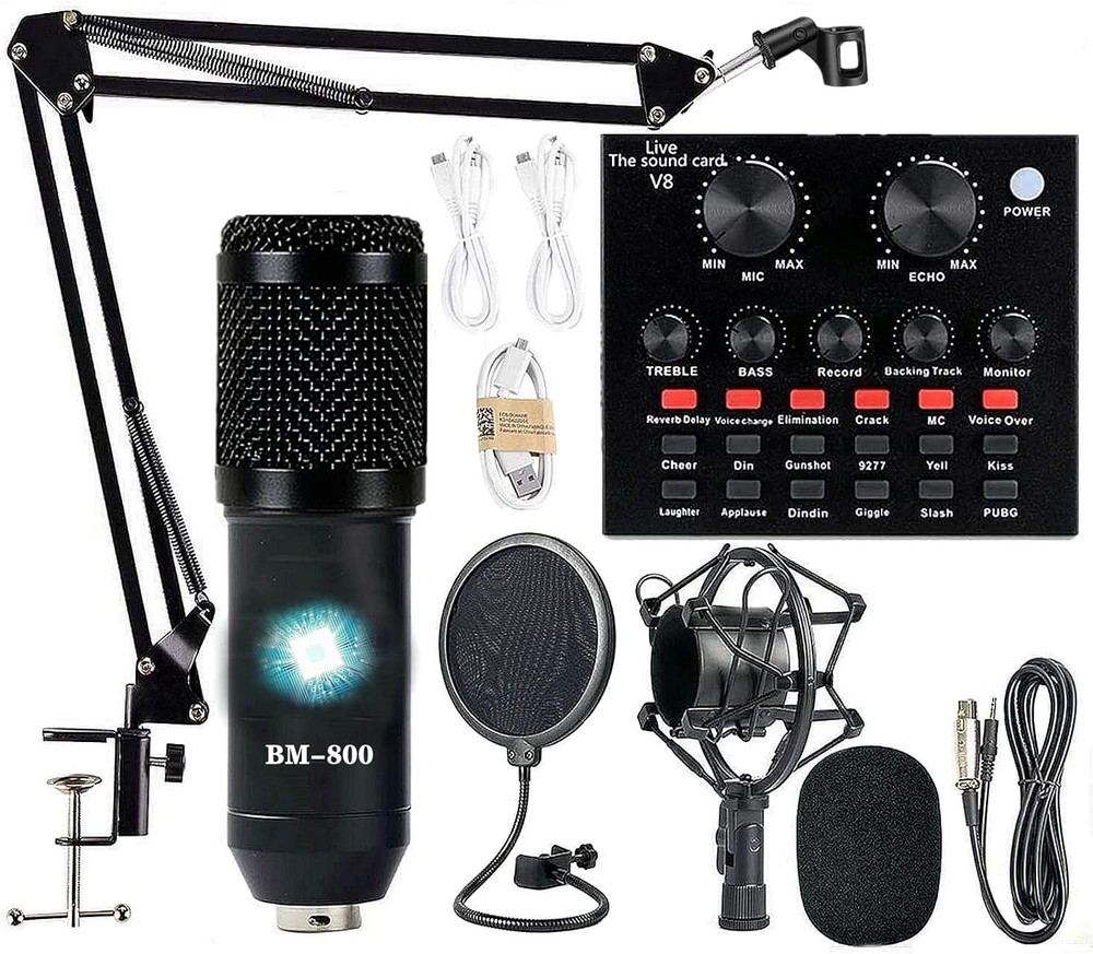 Complete Recording Studio Package: BM-800 Microphone for Streaming and YouTube