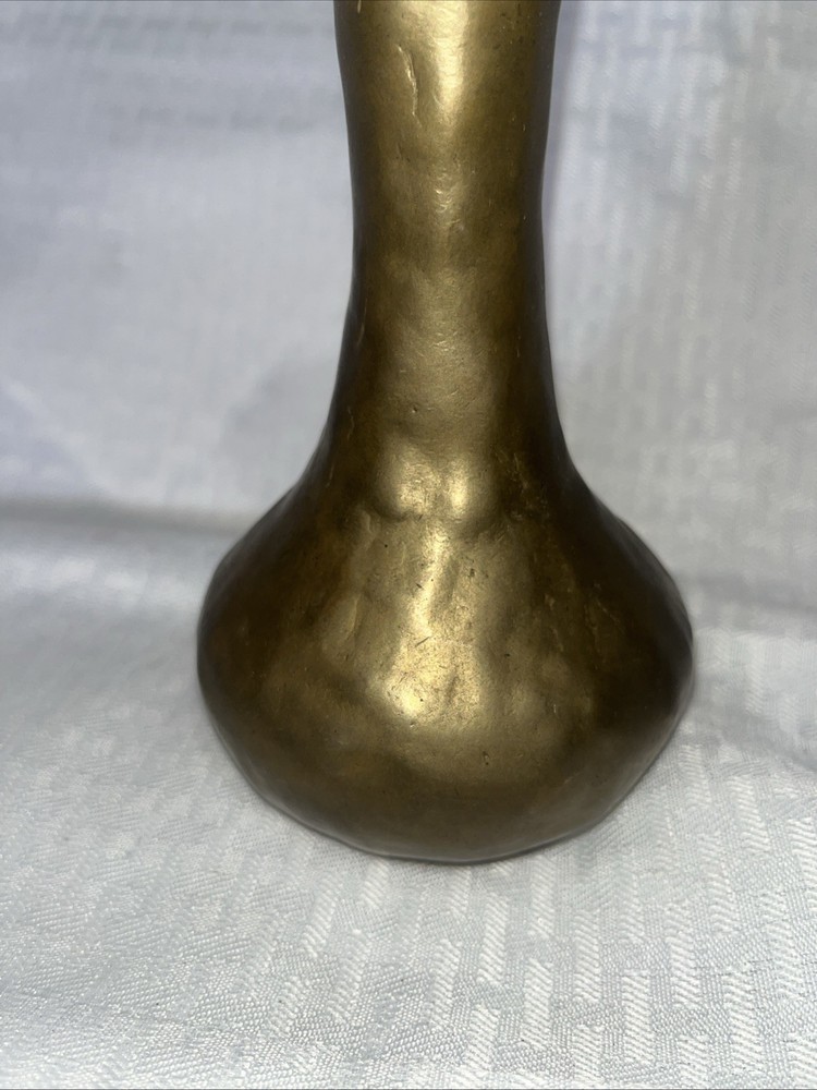 Mid-Century Art Solid Brass Vase 7 1/2” Made In Austria