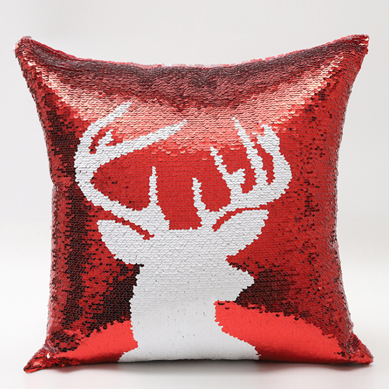 4Pcs Sublimation Blank Reversible Sequin Pillowcase Throw Cushion Cover For DIY