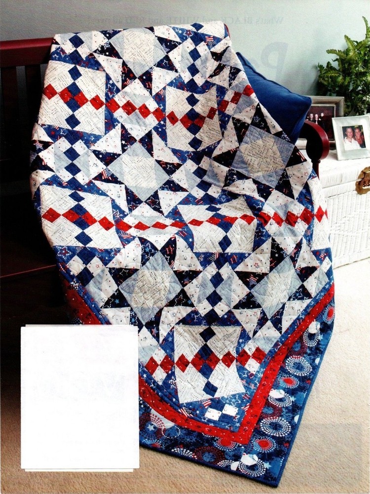 American Valor Quilt Pattern Pieced CR