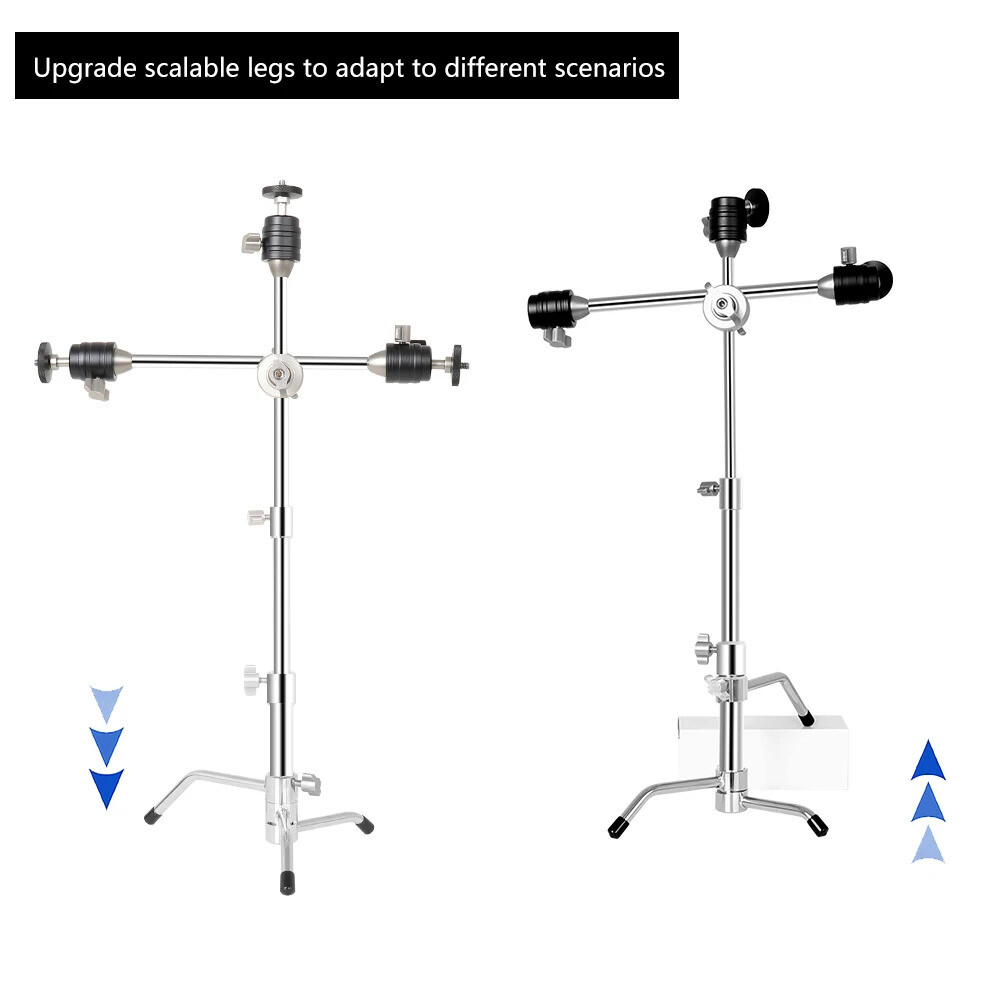 US 53cm Mini C-Stand Desk Stand Light Tripod For Camera LED Light Speedlite