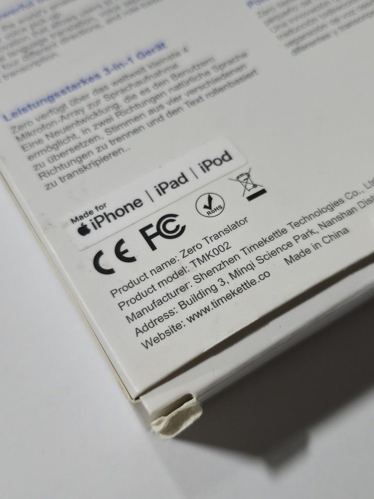 Time Kettle Zero Translator No Charging Required Just Plug Into Apple iPhone