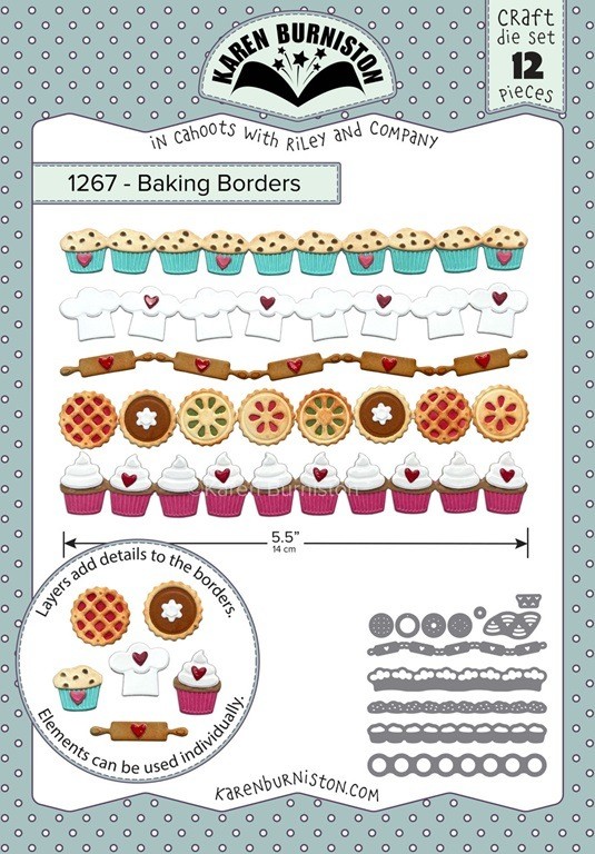 Karen Burniston Die 1267 Baking Borders