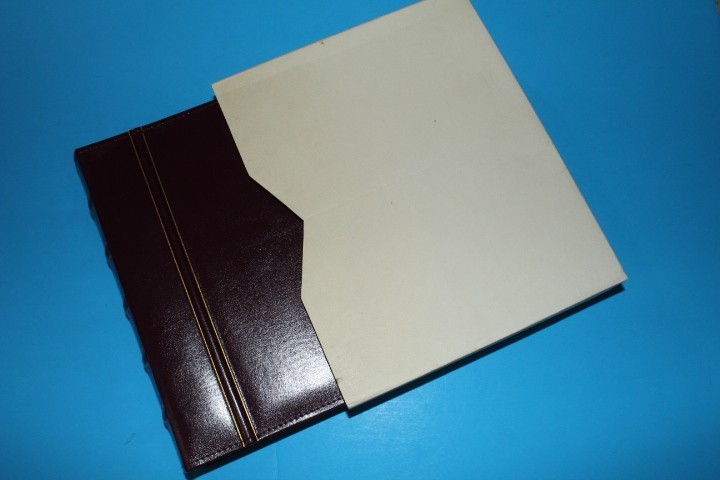 Lighthouse Classic Vario 4 Ring binder w 18 pages Burgundy BlueLakeStamps SUPER