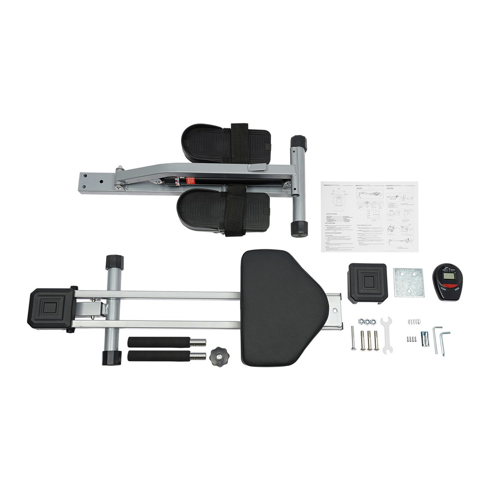 Home Rowing Foldable Rowing Exercise Machine Hydraulic Rowing Machine LED Meter