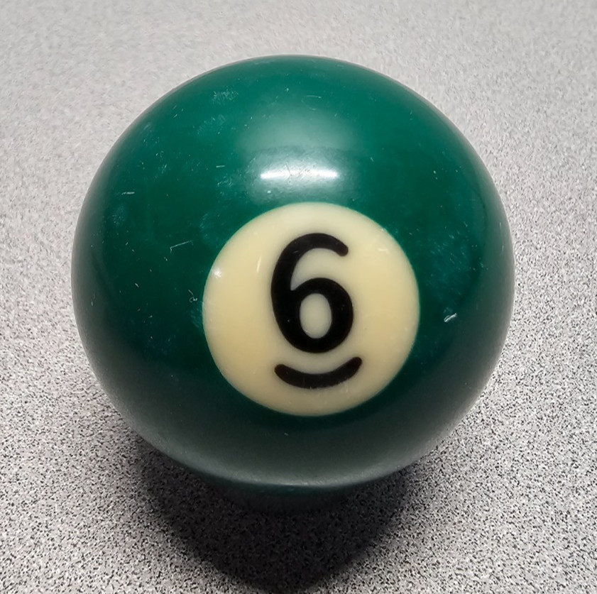VTG Replacement Billiard Pool Ball 2 1/4" Diameter Standard # 6 Solid Green