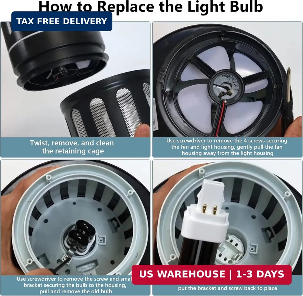 2 Pack Bug Zapper Replacement Fluorescent Bulbs, 41050 Bulbs Compatible with Dyn