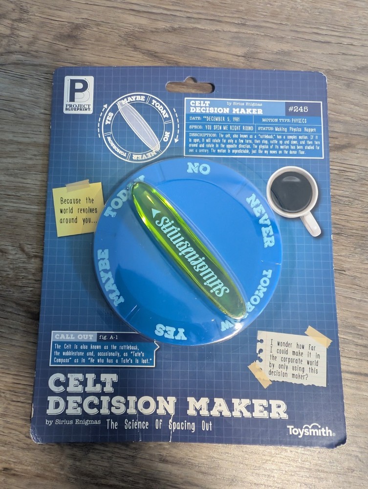 Rattleback Celt  Decision Maker  Make Physics Happen  For ages Tates Compass