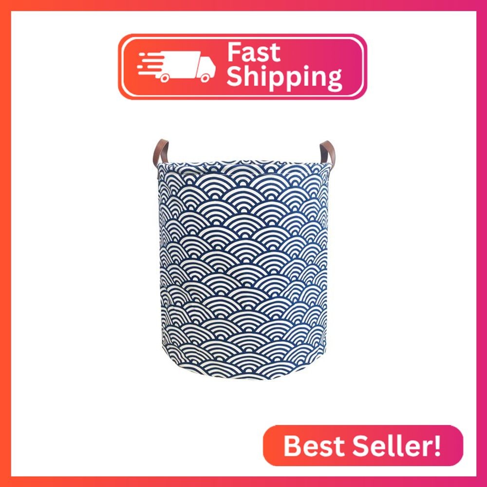 Waterproof Laundry Hamper Collapsible Laundry Basket Leather Handle Laundry Bag