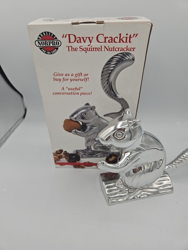 Metal Nutcracker Davy Crackit Squirrel - Fun for Family & Conversation Piece