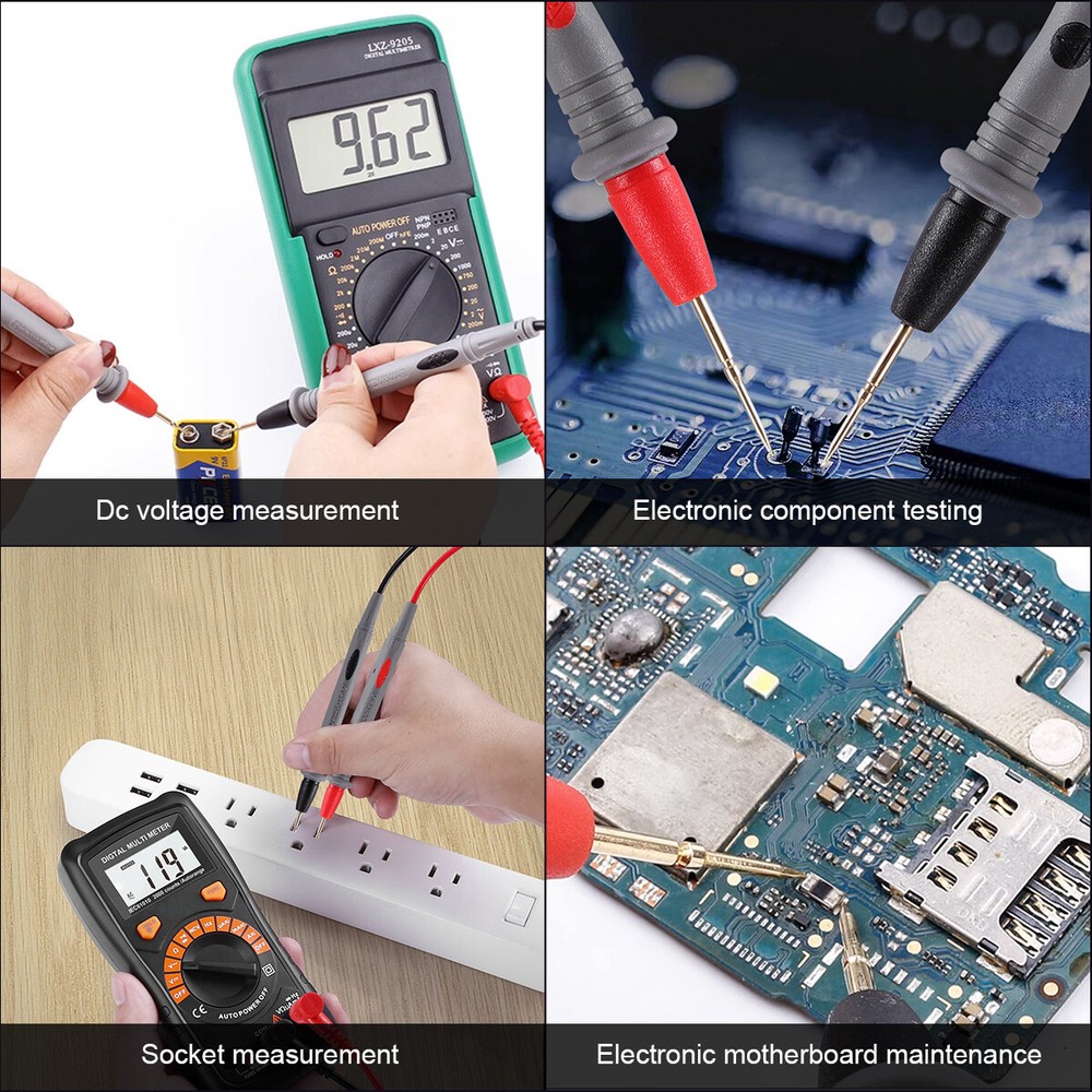 1/2X Multimeter Voltmeter Cable Thin Needle Tester Unique Probe Test Lead Cord